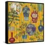 Japanese Vases Gold1-Bill Jackson-Framed Stretched Canvas