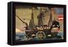 Japanese War Ship-null-Framed Stretched Canvas