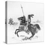 Japanese Warrior, Horse-null-Stretched Canvas