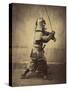 Japanese Warrior in Armour, 1865-7-Felice Beato-Stretched Canvas