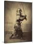 Japanese Warrior in Armour, 1865-7-Felice Beato-Stretched Canvas