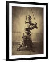 Japanese Warrior in Armour, 1865-7-Felice Beato-Framed Giclee Print