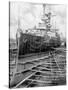 Japanese Warship Mikasa at Portsmouth Docks, England, 1904-null-Stretched Canvas