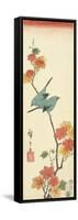 Japanese White-Eyes on a Maple Branch, 1854-Utagawa Hiroshige-Framed Stretched Canvas