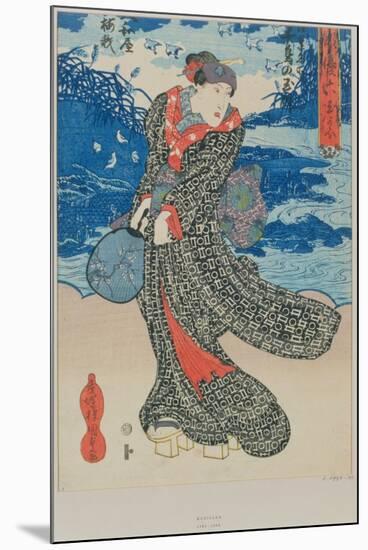 Japanese Woman by the Sea-Utagawa Kunisada-Mounted Giclee Print