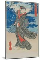 Japanese Woman by the Sea-Utagawa Kunisada-Mounted Giclee Print