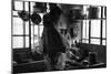 Japanese Woman Cooking-null-Mounted Photographic Print