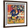 "Japanese Woman in Garden,"March 2, 1929-Henry Soulen-Framed Giclee Print