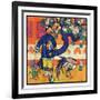 "Japanese Woman in Garden,"March 2, 1929-Henry Soulen-Framed Giclee Print