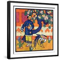 "Japanese Woman in Garden,"March 2, 1929-Henry Soulen-Framed Giclee Print