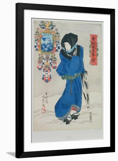 Japanese Woman in the Snow-Utagawa Kunisada-Framed Giclee Print