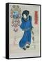 Japanese Woman in the Snow-Utagawa Kunisada-Framed Stretched Canvas