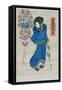 Japanese Woman in the Snow-Utagawa Kunisada-Framed Stretched Canvas