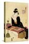 Japanese woman of 18th-Hosoda Eishi-Stretched Canvas