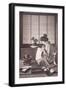 Japanese Woman Writing, 1933-Japanese Photographer-Framed Photographic Print