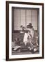 Japanese Woman Writing, 1933-Japanese Photographer-Framed Photographic Print