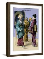 Japanese Women and Child, 19th Century-Richard Brown-Framed Art Print