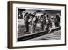 Japanese Women by the Zeppelin Hangar, Kasumigaura, Japan, 1929-null-Framed Giclee Print