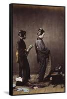 Japanese Women Dressing, C.1870-1880-Felice Beato-Framed Stretched Canvas