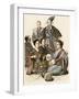 Japanese Women Playing Music and Drums, Wearing Traditional Clothing-null-Framed Giclee Print