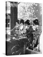 Japanese Women Washing their Hands Prior to Entering a Temple, 1936-Sport & General-Stretched Canvas