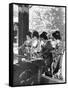 Japanese Women Washing their Hands Prior to Entering a Temple, 1936-Sport & General-Framed Stretched Canvas