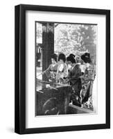 Japanese Women Washing their Hands Prior to Entering a Temple, 1936-Sport & General-Framed Premium Giclee Print