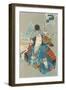 Japanese Woodblock, Arrogant Samurai-null-Framed Art Print