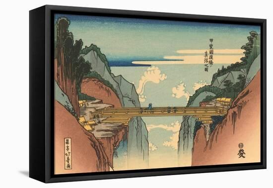 Japanese Woodblock, Bridge-null-Framed Stretched Canvas