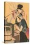Japanese Woodblock, Cooking-null-Stretched Canvas