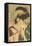 Japanese Woodblock, Geisha Looking in Mirror-null-Framed Stretched Canvas