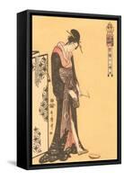 Japanese Woodblock, Geisha-null-Framed Stretched Canvas