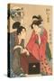 Japanese Woodblock, Geishas Playing Go-null-Stretched Canvas