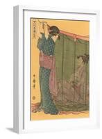 Japanese Woodblock, Geishas-null-Framed Art Print