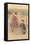 Japanese Woodblock, Japanese Women on Shore-null-Framed Stretched Canvas