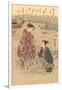 Japanese Woodblock, Japanese Women on Shore-null-Framed Art Print