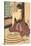 Japanese Woodblock, Lady at Bath-null-Stretched Canvas