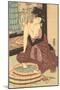 Japanese Woodblock, Lady at Bath-null-Mounted Art Print