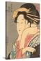 Japanese Woodblock, Lady's Portrait-null-Stretched Canvas