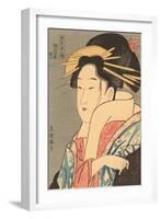 Japanese Woodblock, Lady's Portrait-null-Framed Art Print