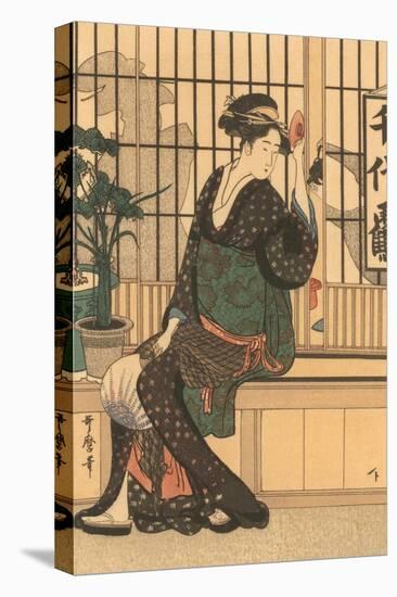 Japanese Woodblock, Lady's Portrait-null-Stretched Canvas