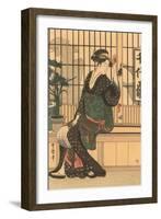 Japanese Woodblock, Lady's Portrait-null-Framed Art Print