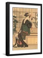 Japanese Woodblock, Lady's Portrait-null-Framed Art Print