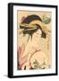 Japanese Woodblock, Lady's Portrait-null-Framed Art Print