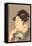 Japanese Woodblock, Lady with Small Fan-null-Framed Stretched Canvas