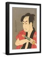 Japanese Woodblock, Man's Portrait-null-Framed Art Print