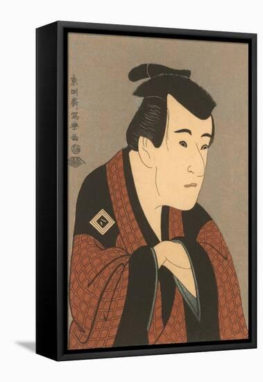 Japanese Woodblock, Man's Portrait-null-Framed Stretched Canvas