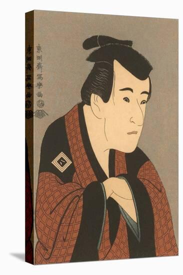 Japanese Woodblock, Man's Portrait-null-Stretched Canvas