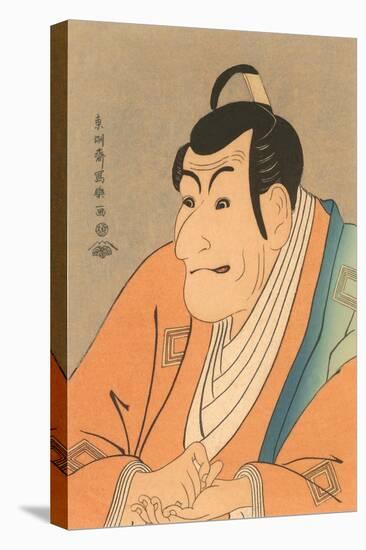 Japanese Woodblock, Man's Portrait-null-Stretched Canvas