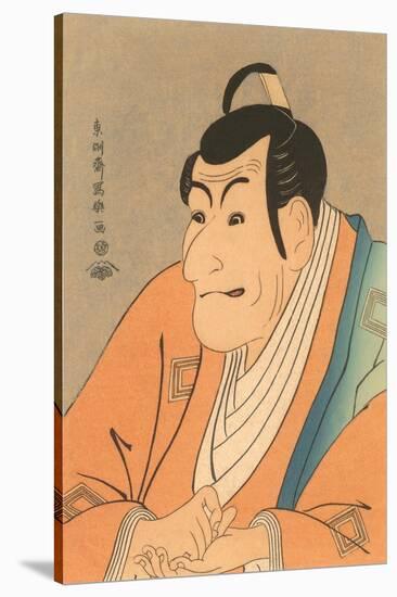 Japanese Woodblock, Man's Portrait-null-Stretched Canvas